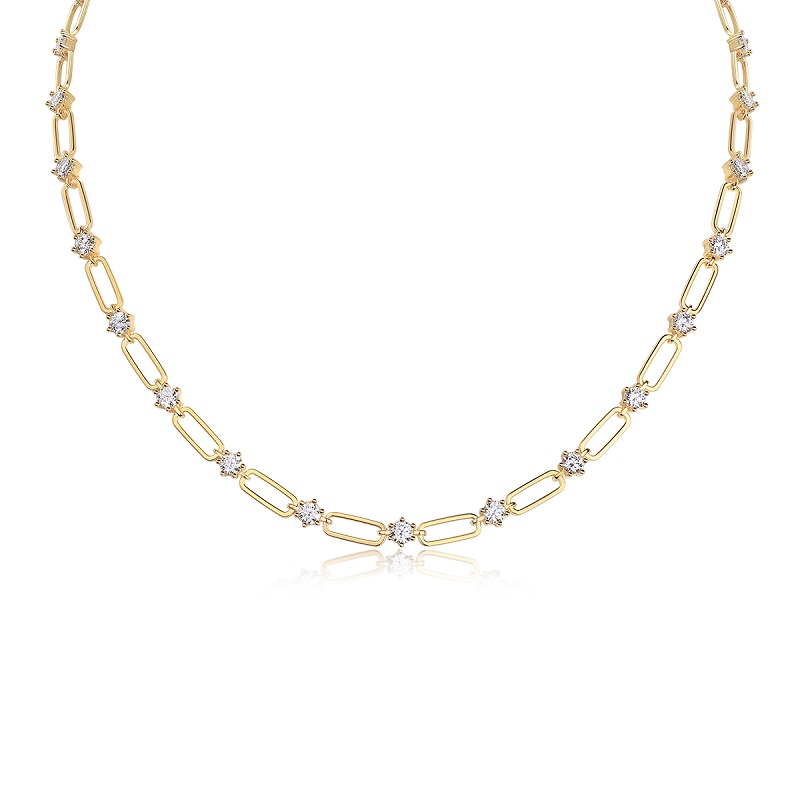 0.3 Carat Luxury Fashion Minimalist Trend Jewelry Silver Pendant Necklace With Top-quality Moissanite, S925 Silver Electroplated With Gold