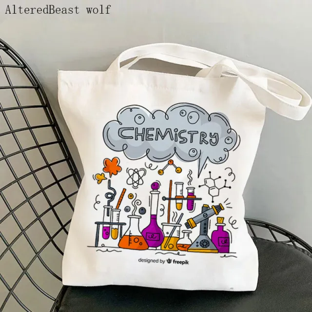 Canvas Tote Bag Pattern Environment friendly Shopping Large Capacity 2 Style - Shop at LoveMi