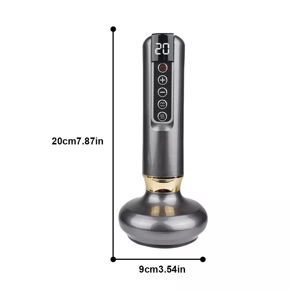 12 Levels Electric Cupping Massager Vacuum Suction GuaSha Anti Cellulite Beauty  Grey 4