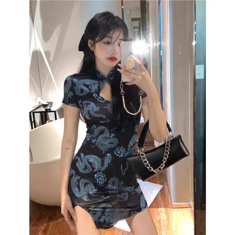 The New Style Bag Hip Skirt Design Sense Slit Waist Skirt