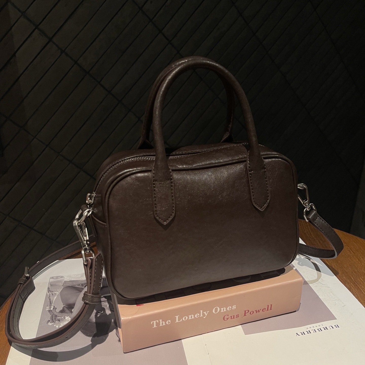 Sac bowling transfrontalier en cuir de première qualité – Image 7