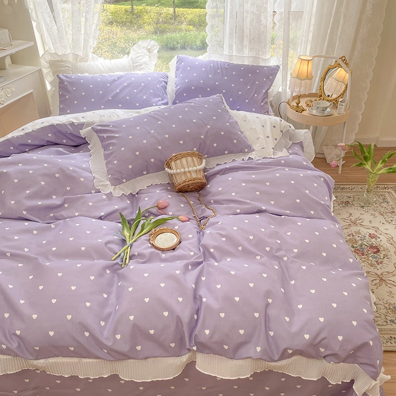 Title 2, Completo letto quattro pezzi Pure Color Love Wa...