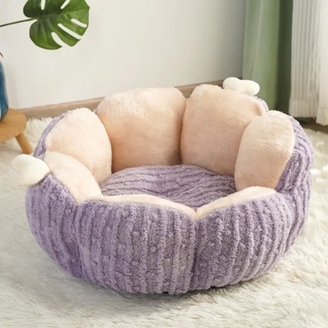 Cute Cat Litter Kennel Soft And Comfortable All season Universal Cactus Cat Litter Purple Green Cat Dog Supplies Toys Purple - Shop at LoveMi