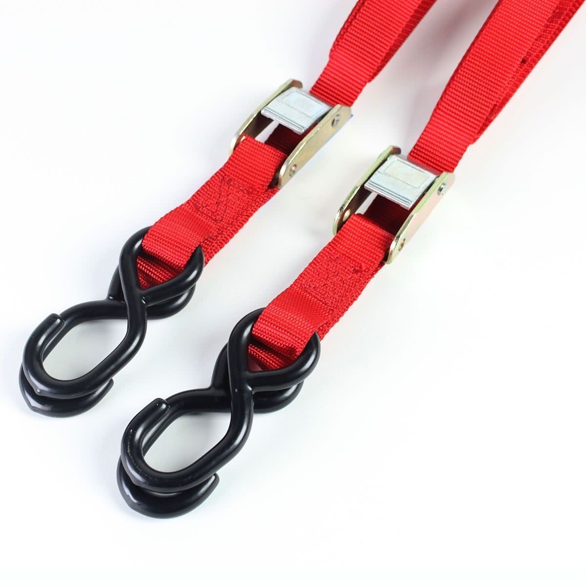 4X Motorcycle Tie Down Straps Auto Lock Transport Bike Van Trailer 1.8M X 25mm — image 3