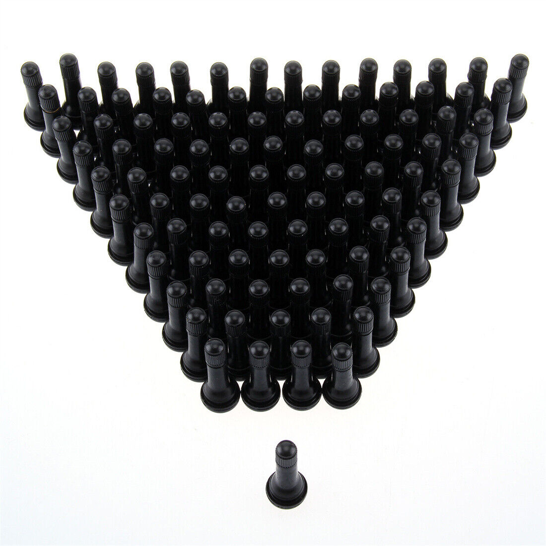 1 00 Pcs TR414 New Tubeless Rubber Car Tyre Wheel Valves Universal Black — image 3