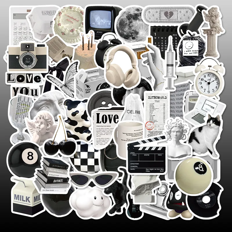 Black and White Simple Style Laptop Coffee Milk Tea