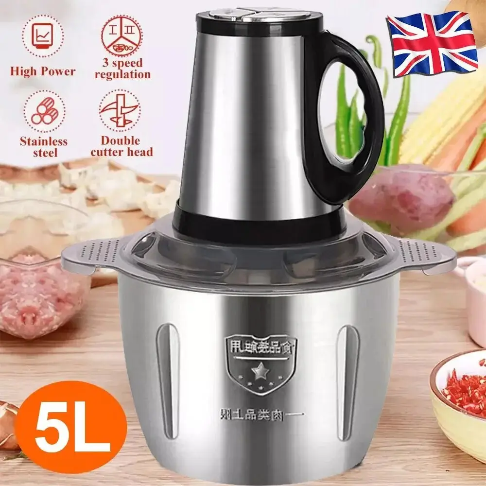 5L Electric Meat Grinder Mincer Mixer Home