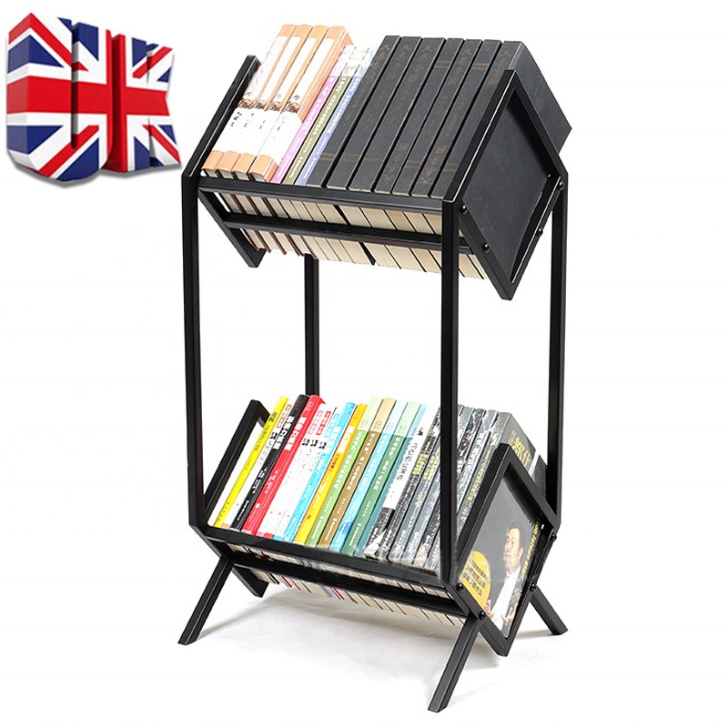 Metal Vinyl Record Stand Holds 140-160 LPs Black Storage Organizer&Display Rack — image 6