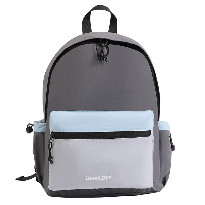 Color Collision Backpack, Outdoor Sports Backpack, Nylon Folding Backpack, Travel Hiking Bag - Gray