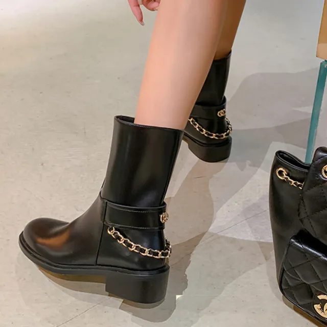 But Knee High Leather Black Ankle Boots Black - Shop at LoveMi