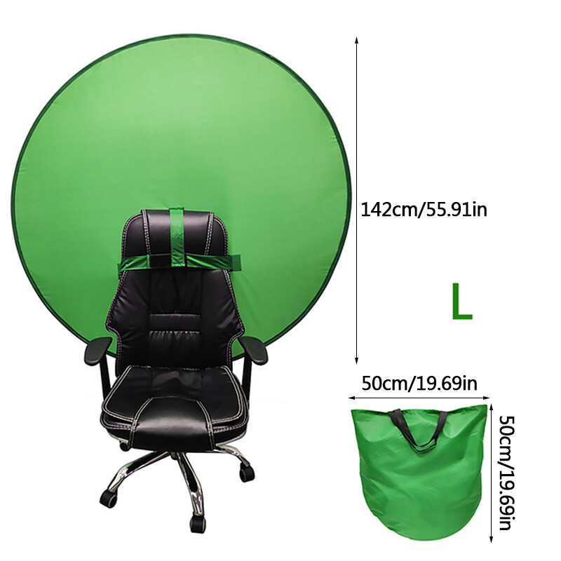 59 Green Screen Backdrop Pop-up Chair Round Background Protable Photograph W 7