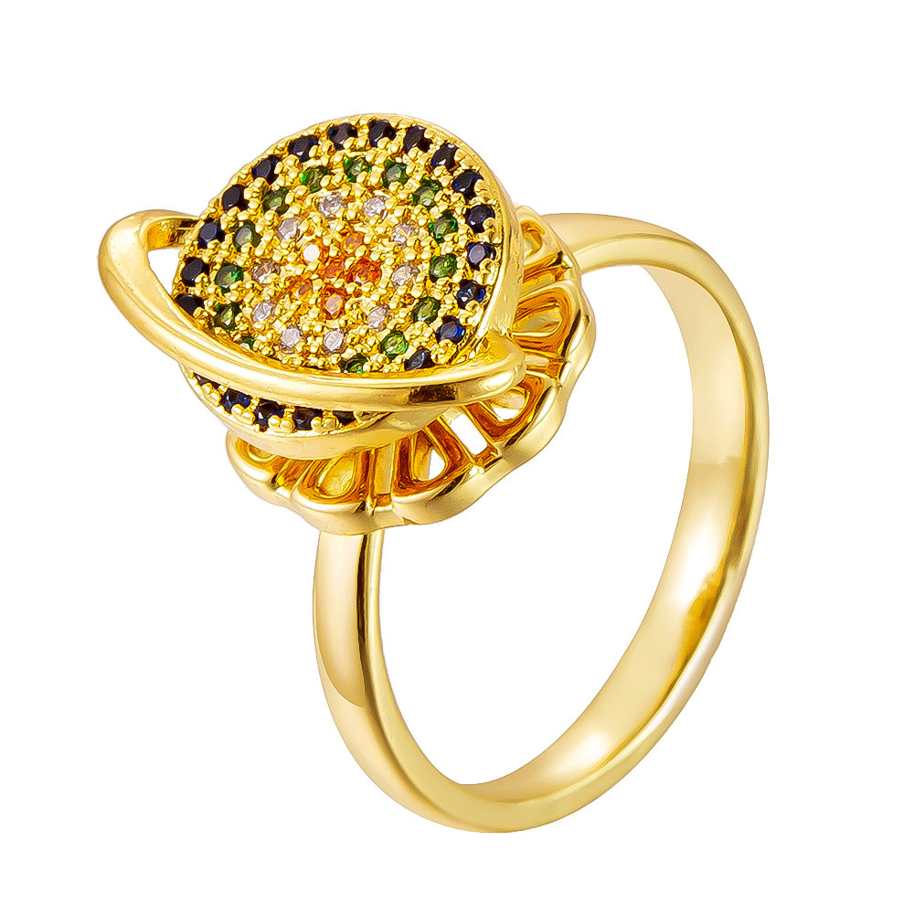 Daily Fashion Open Adjustable Ring Micro Inlaid Butterfly Star Heart Copper Ring