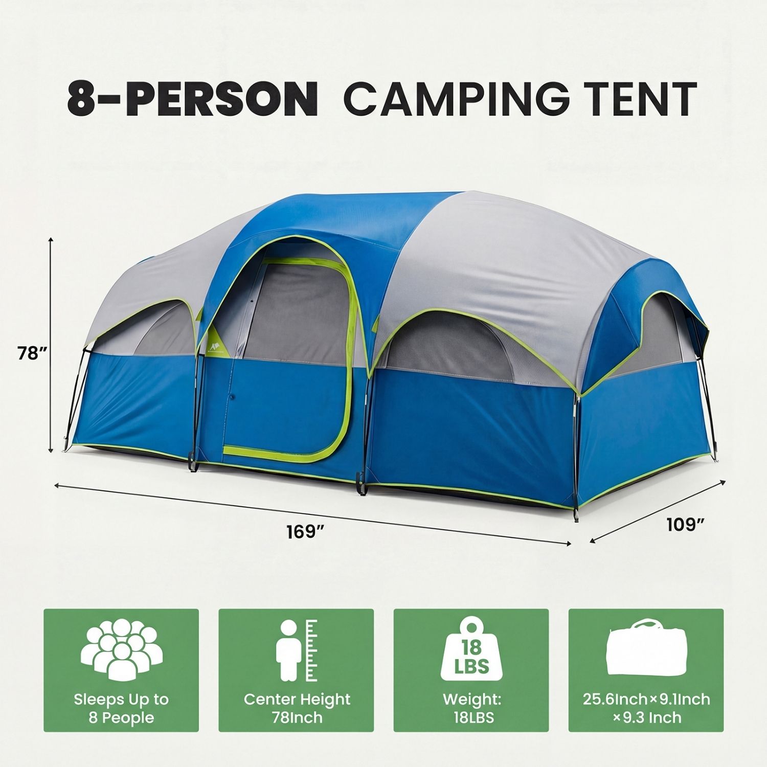 Camping Tent, Waterproof Windproof Dome Tent, Multi-Directional Ventilation, 5... 5