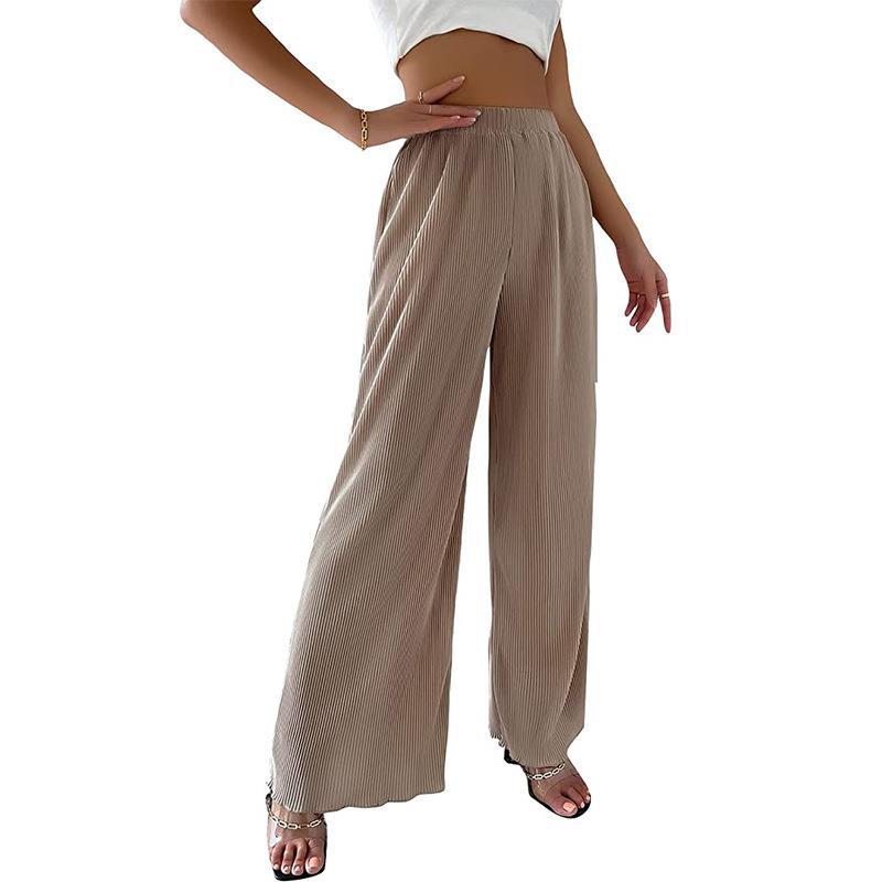 Women's Casual Loose Solid Color Pleated