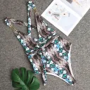 Snake Print One Piece-S