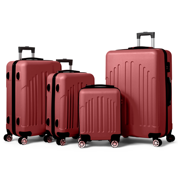Curved Vertical Stripe 4-in-1 Trolley Case 16in 20in 24in 28in ABS Aluminum Alloy Tie Rod — foto 16