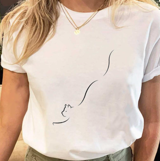 Street Hip Hop Women's Plus Size Short Sleeved T Shirt