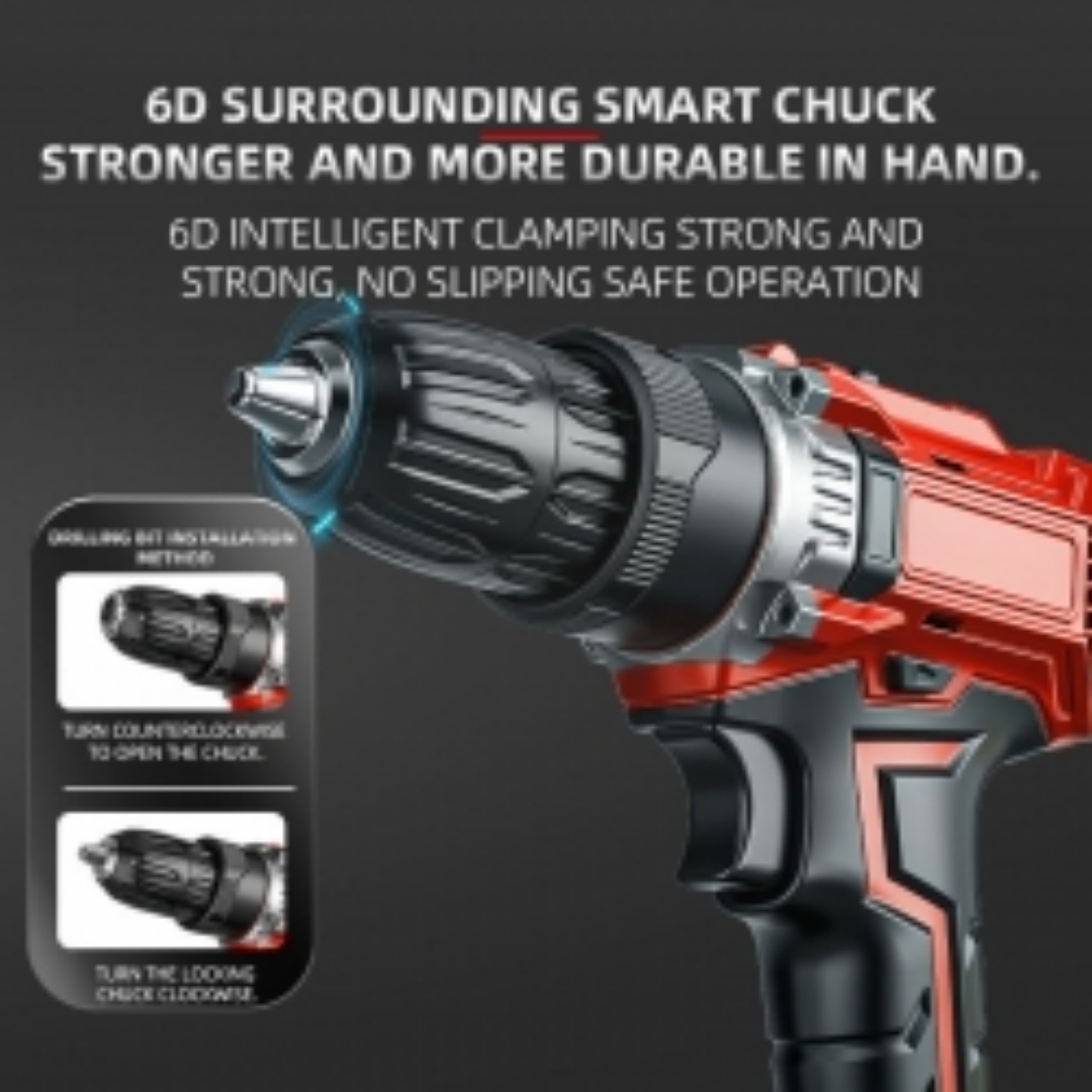 36V CORDLESS DRILL HEAVY DUTY IMPACT DRIVER KIT BRUSHLESS HAMMER -2 BATTERY 3