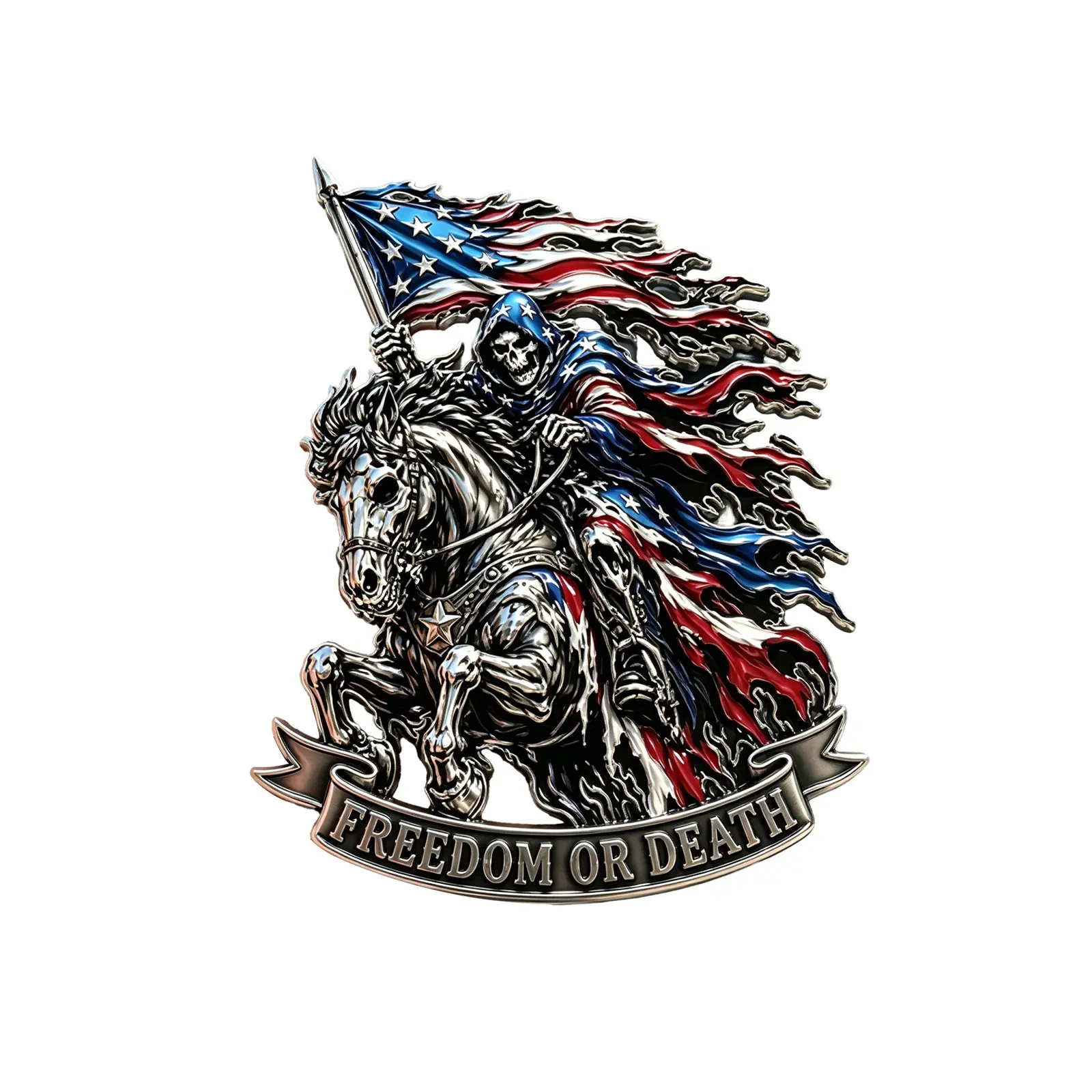 HOEXE Skull Knight Car Sticker, American Style