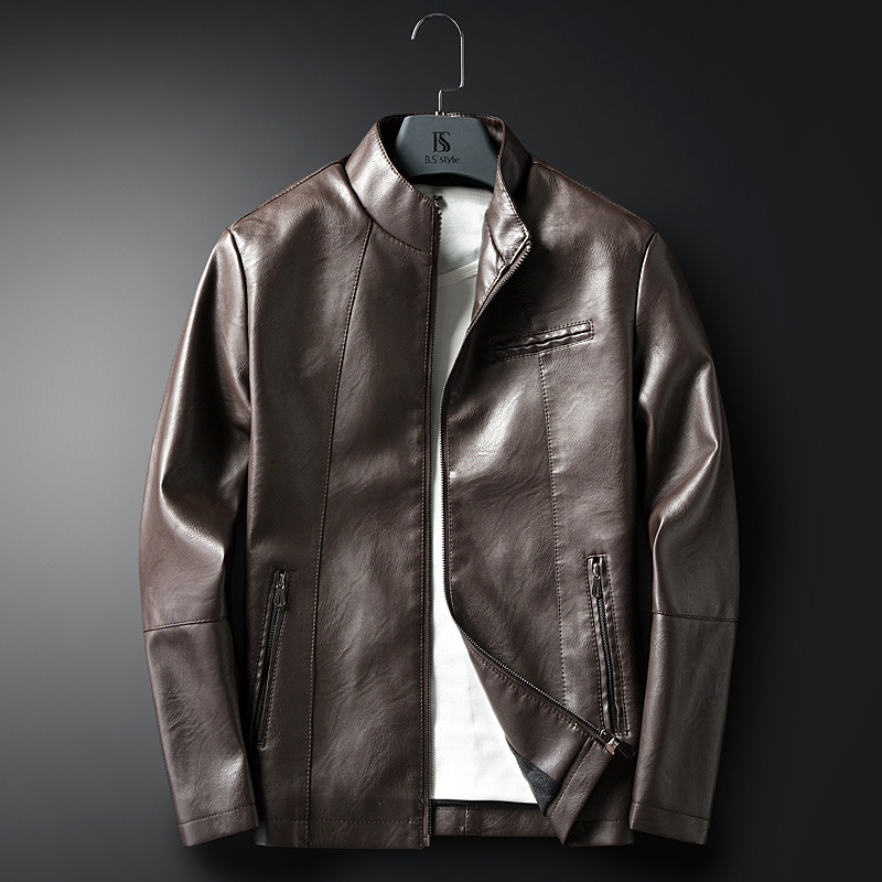 Men's Leather New Product Korean Style Slim Youth  Jacket