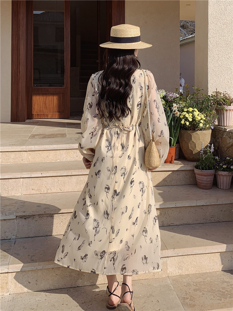 Floral Puff-Sleeve Maxi Dress, picture 6 of 6