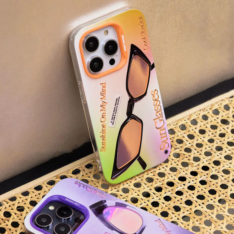 Home Fashion Laser Glasses Printed Phone Case Protector