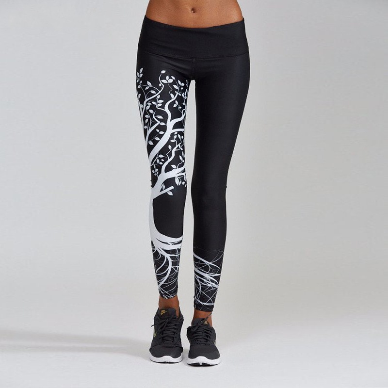 Title 3, Leggings esportiva Branch Print de cintura alta...