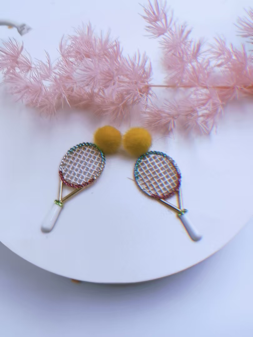 Sporty Sweetie Tennis Racket Earrings