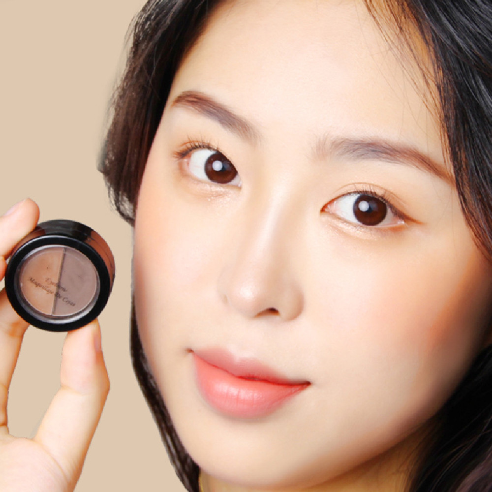 Enclosed Eyebrow Stamp With Eyebrow Brush