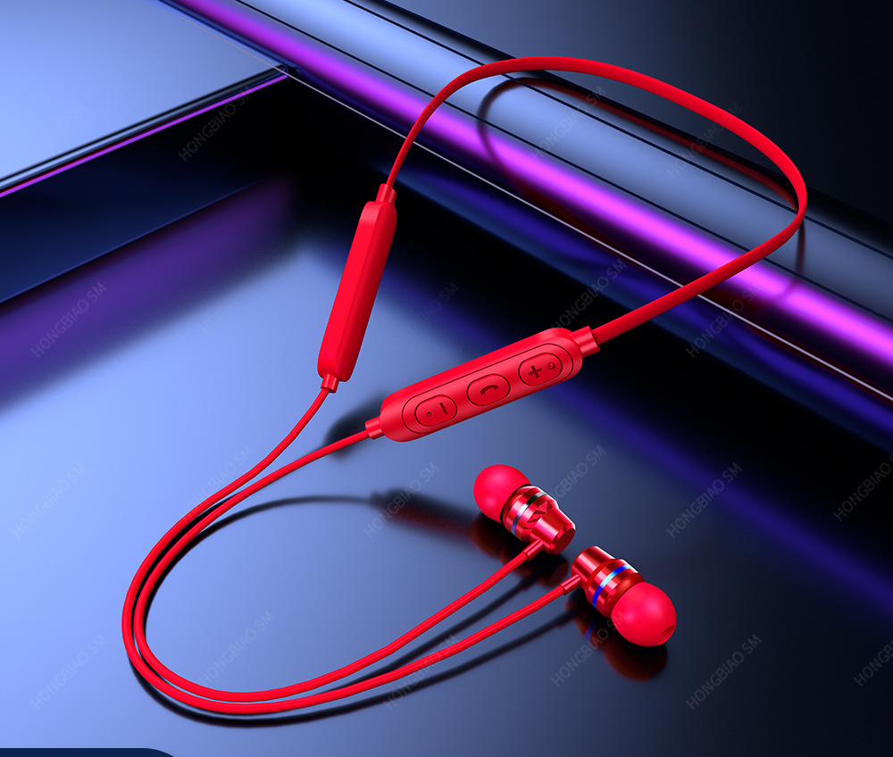 Bluetooth Wireless Earphone Hanging Neck Motion Noise Reduction - Image 2