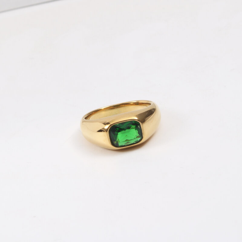 Title 2, Anillo de circón verde moderno y popular