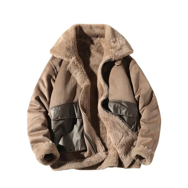 Men's Jacket With Heavy Fur And Flannelette