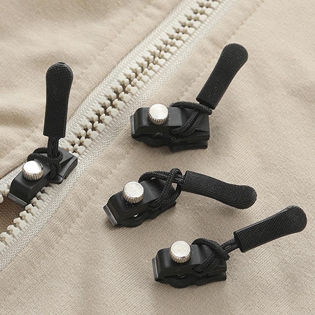 30 PCS Universal Zipper Repair Kit Zipper Fixer, Plastic Detachable Pull Replacement Pulls, Quick Install Zip Heads Fix Zippers No Sewing Required For Bags Purses Jackets Coats ,3 Different Size — foto 8