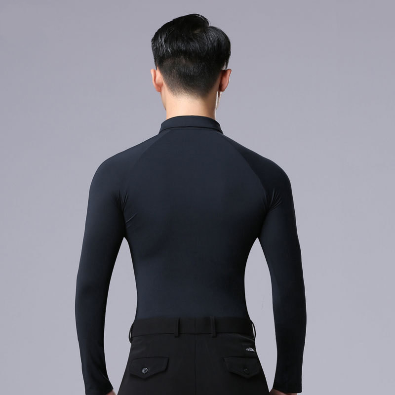 Title 3, Top de baile latino cuello camisero para hombre