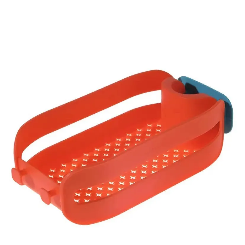 Kitchen Bathroom Punch-free Sponge Draining Hanger Shower Gel Soap Rack - Ordinary Style Orange
