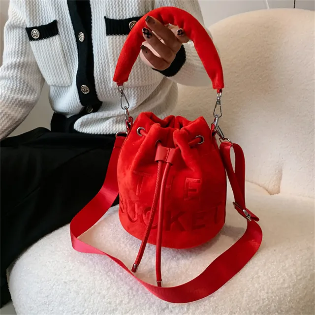 Western Style Ladies Vintage Bucket Bag Red - Shop at LoveMi