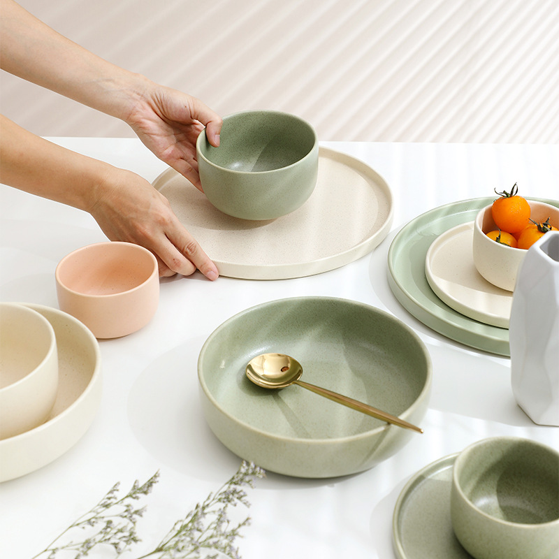 Title 16, Household Plate Soup Bowl Ceramic Tableware Set