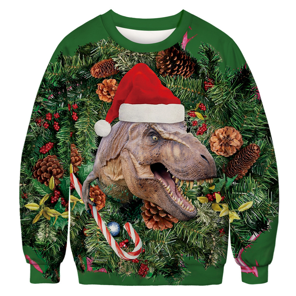 Title 4, Kerst grappig 3D digitaal printen shirt met ron...