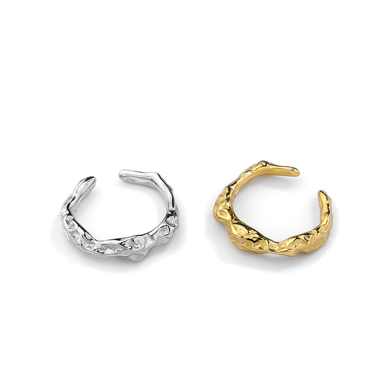 Pure Silver Earrings Female Ins Cold Wind Simple And Compact