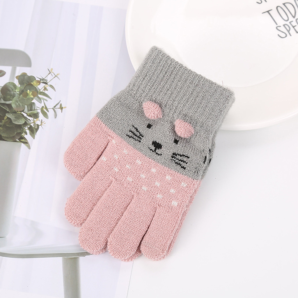 Children's Gloves Keep Warm In Autumn And Winter Five Fingers