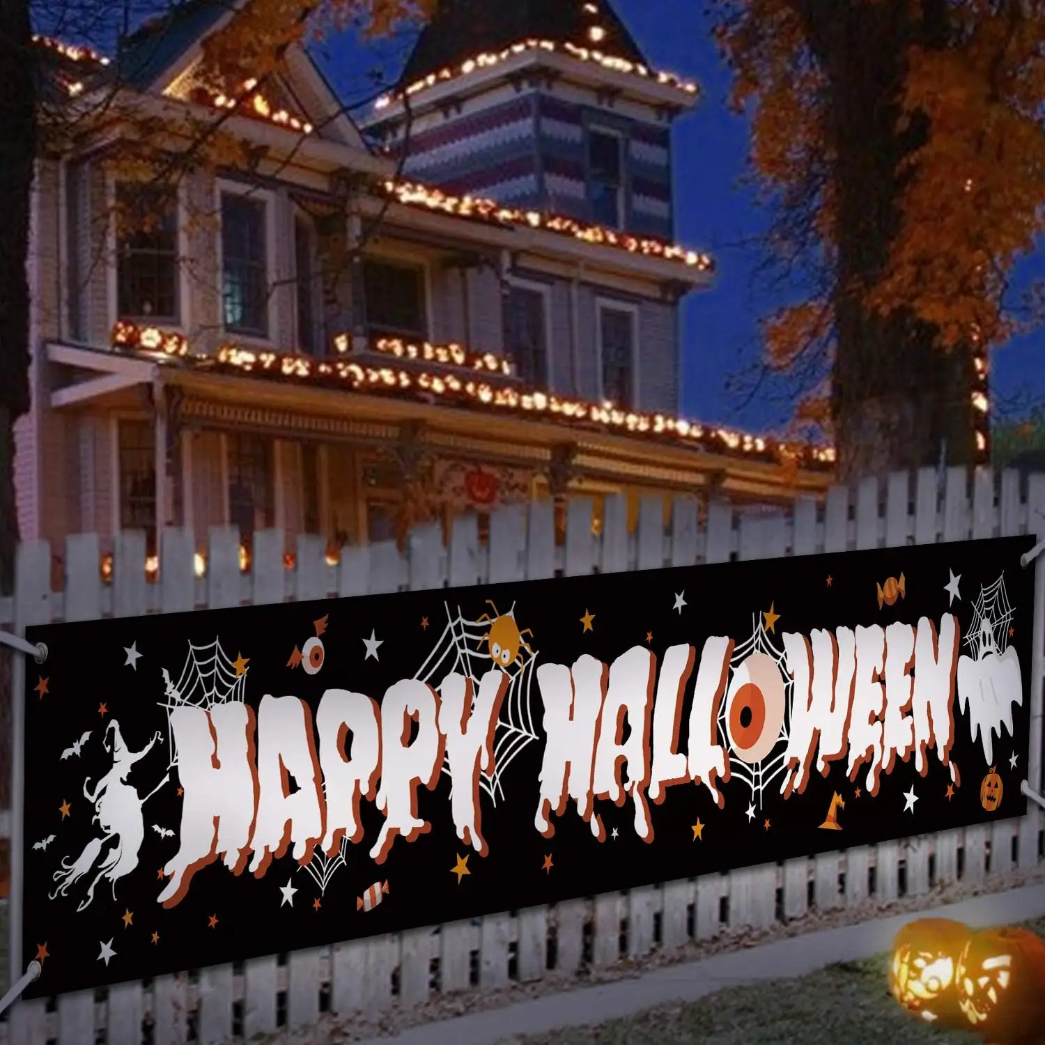 Happy Halloween Banner, 6 Feet Long Party