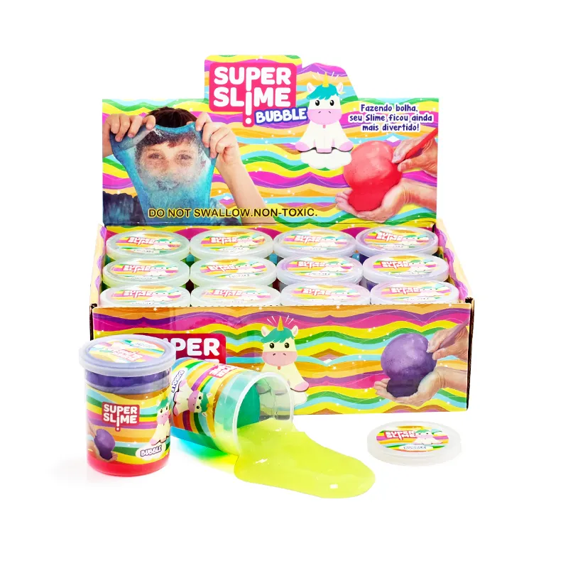 Rainbow Fantasy Gradient Bubble Slime Cup 130g
