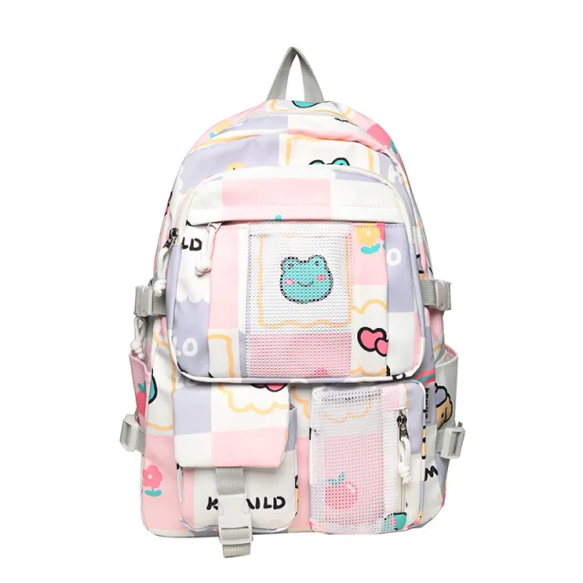 Cute Cartoon Doodle Illustration Schoolbag Girl Purple - Shop at LoveMi