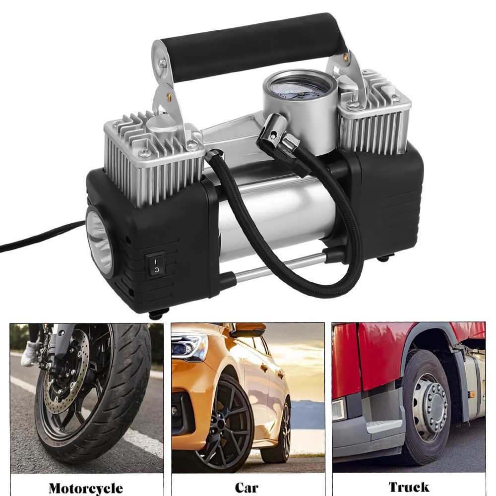 Heavy Duty 12V Electric Car Tyre Inflator Portable Air Compressor Pump 7