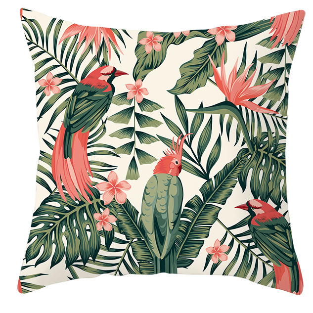 Title 6, Housse de coussin perroquet oiseau plantes trop...