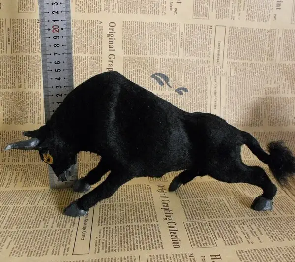 Simulation Bullfighting Black Bull Ornaments Home Office Decorations