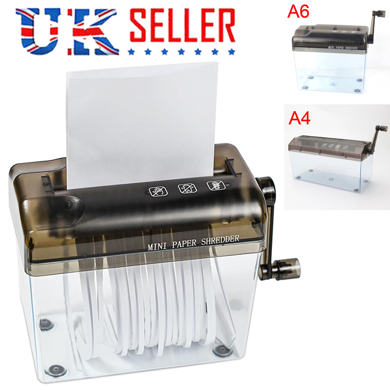 Portable A6 A4 Paper Hand Shredder Manual Straight Cut Home Office — image 10