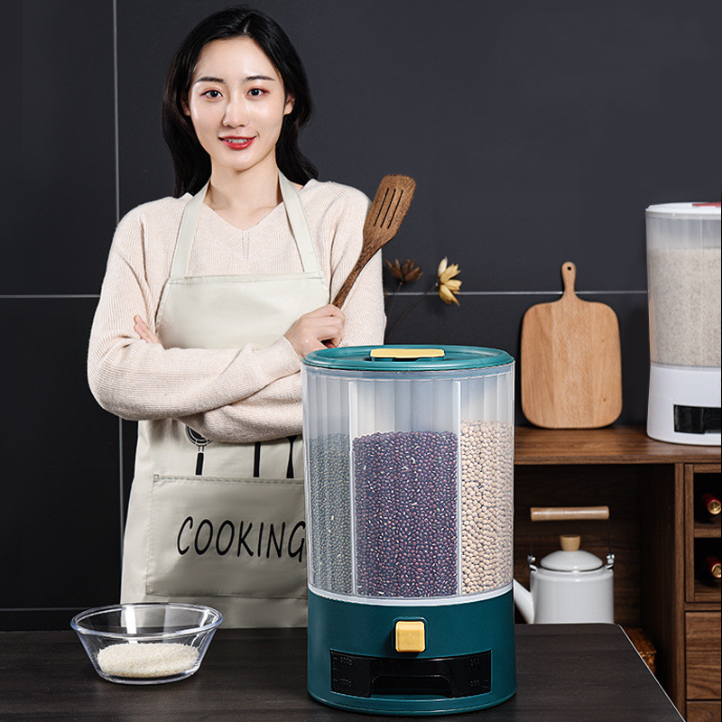 Household Divided Grains Classification Rice Bucket Insect-proof Sealed Rotation