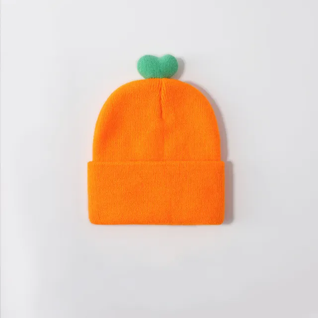 Candy Color Love Wool Knitted Hat Super Cute And Orange - Shop at LoveMi