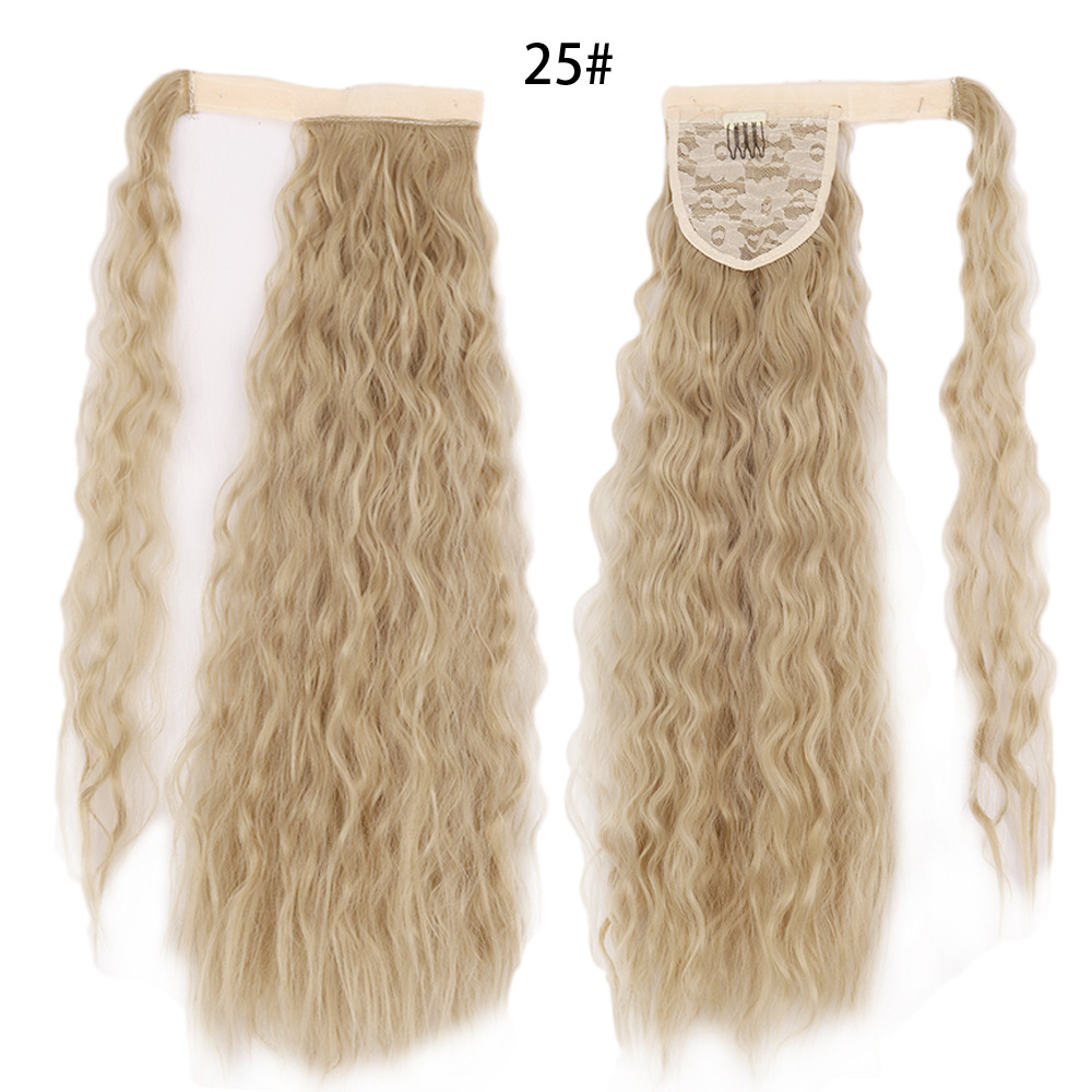 Ponytail Wig Water Wave Velcro Banding Chemical Fiber High Temperature Silk — foto 33